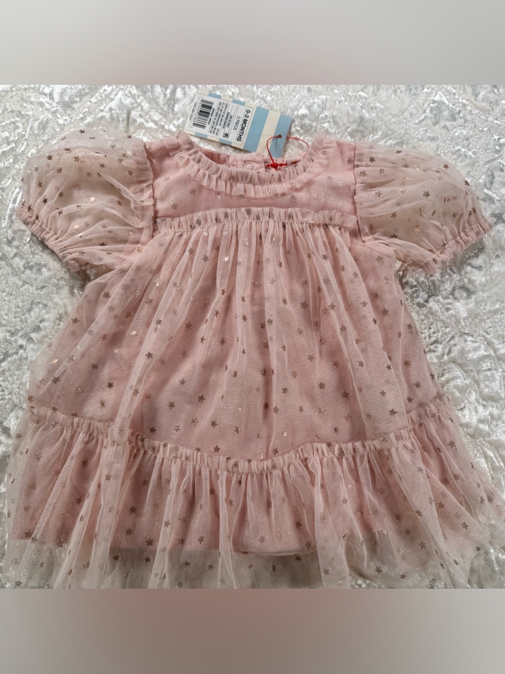NWT Cat & Jack Pink Tulle Star-Print Formal Dress